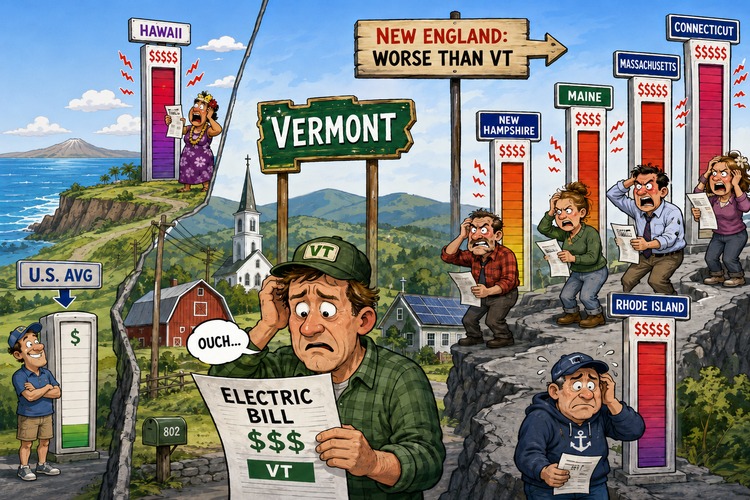 Vermont Has the Cheapest Expensive Electricity in New England